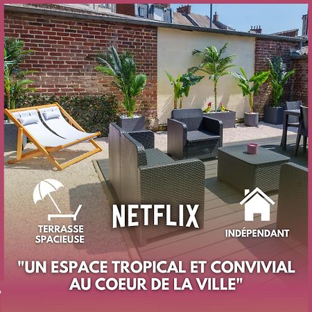 L'Escale Tropicale, Appartement Independant Avec Terrasse Privative Saint-Quentin  Eksteriør bilde