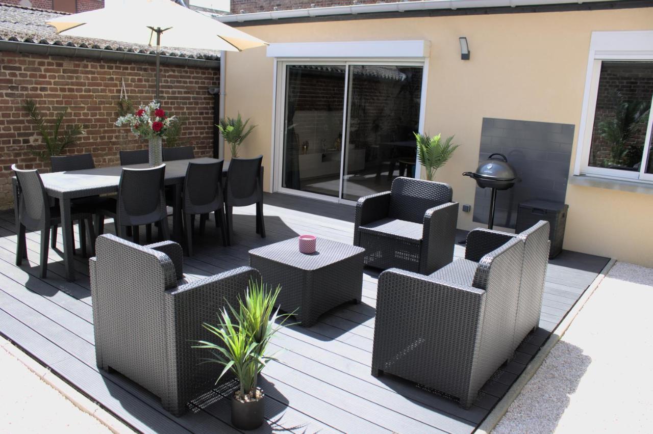 L'Escale Tropicale, Appartement Independant Avec Terrasse Privative Saint-Quentin  Eksteriør bilde